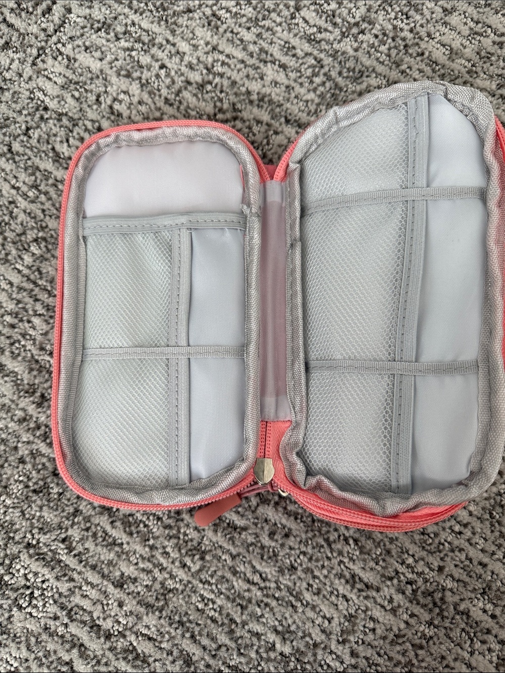 Compact Coral Travel Organizer Case